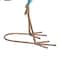 20" Turquoise Iron Eclectic Bird Garden Sculpture